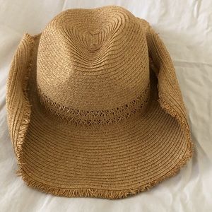 Straw, cowgirl hat. Perfect for music festival!
